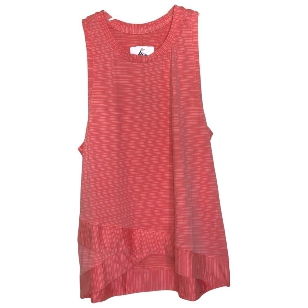 NWT RBX ACTIVE Style# CR3253 Pink/Peach Striped Moisture Wicking Tank Top Size S